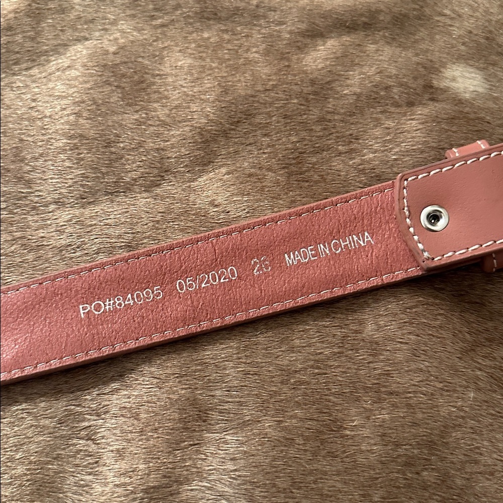 Nocona girl’s leather belt with buckle - Picture 5 of 7